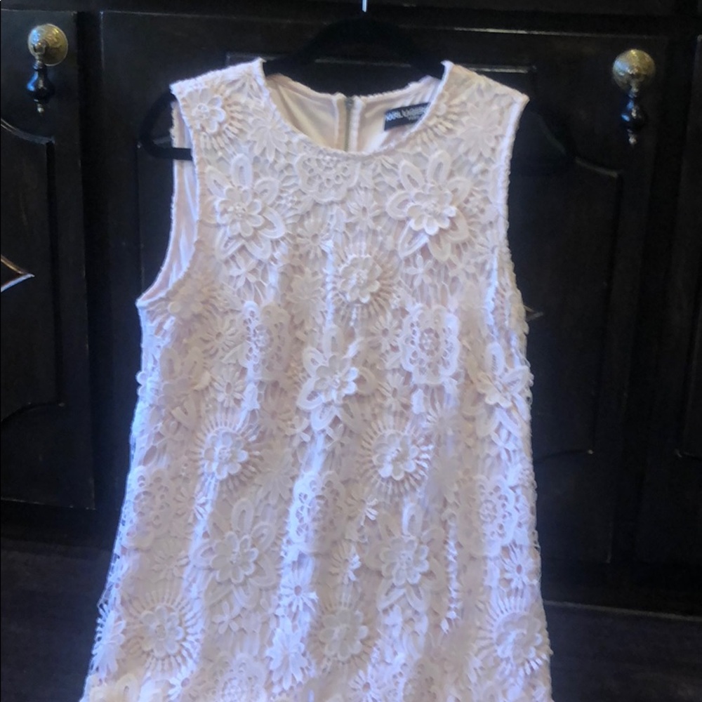 Lacy pale pink dress